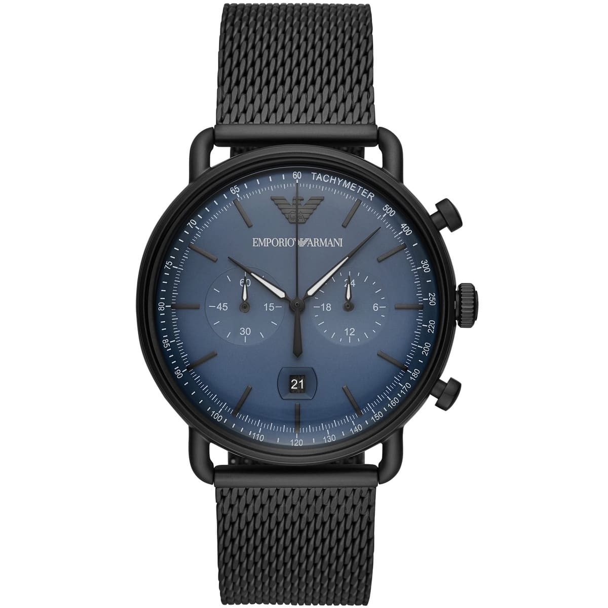 ar11201-emporio-armani-watch-men-black-metal-aviator.jpg ساعة امبوريو ارماني للرجال AR11201 - الصورة 1