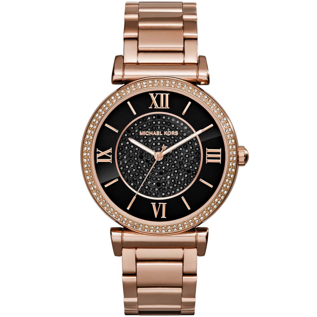 mk3356-michael-kors-watch-women-black-dial-stainless-steel-metal-rose-gold-strap-quartz-analog-three-hand-catlin.jpg ساعة مايكل كورس للنساء MK3356 - الصورة 1