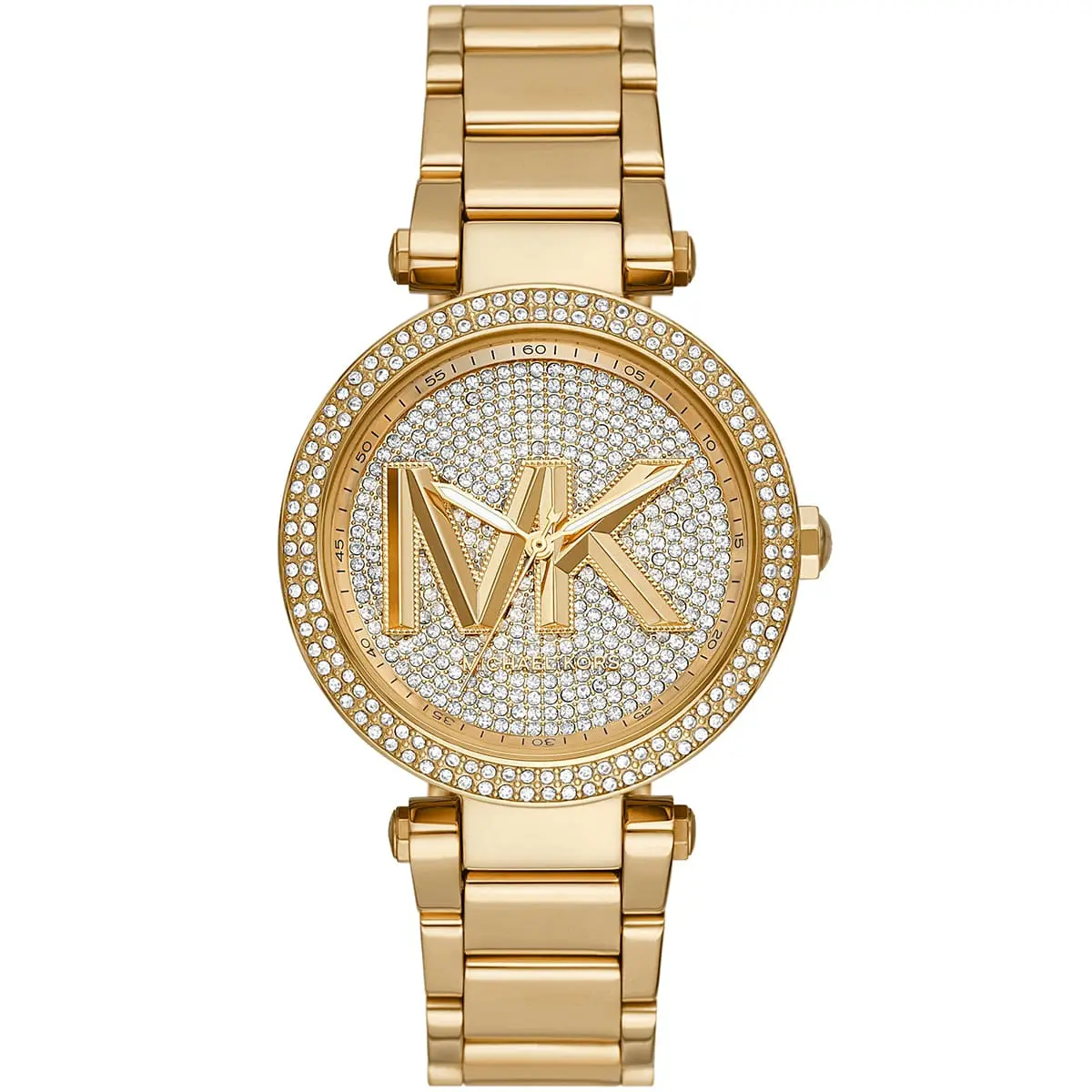 mk7283-michael-kors-watch-women-gold-dial-metal-stainless-steel-golden-strap-quartz-battery-analog-three-hand-mk-logo-crystals-parker.webp ساعة مايكل كورس للنساء MK7283 - الصورة 1