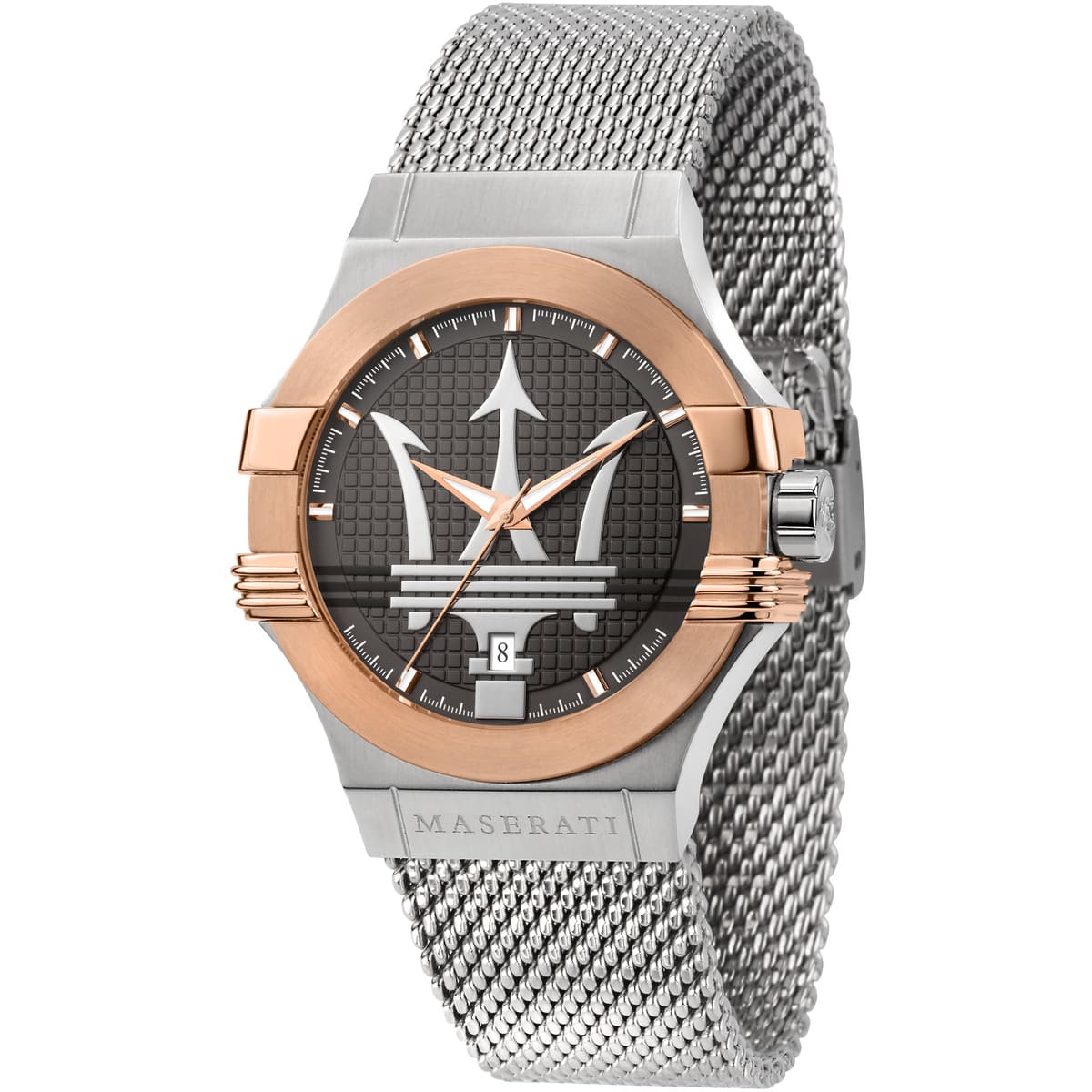 r8853108007-maserati-watch-men-gray-dial-metal-stainless-steel-silver-mesh-strap-quartz-battery-analog-three-hand-potenza.jpg ساعة مازيراتي للرجال R8853108007 - الصورة 1
