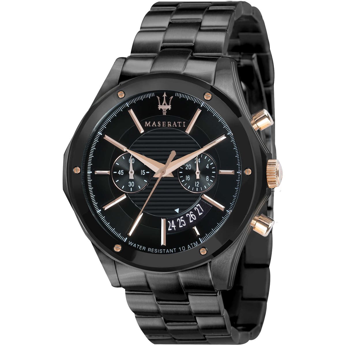 r8873627001-maserati-watch-men-black-dial-metal-stainless-steel-strap-quartz-battery-analog-chronograph-water-resistant-10-atm-ricordo.jpg ساعة مازيراتي للرجال R8873627001 - الصورة 1