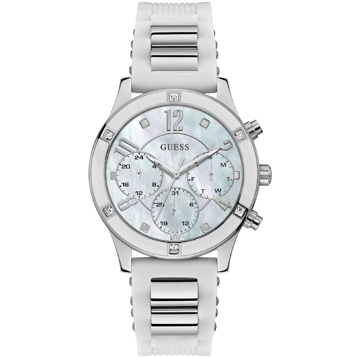 w1234l1-guess-watch-women-white-rubber-breeze.jpg ساعة جيس للنساء W1234L1 - الصورة 1